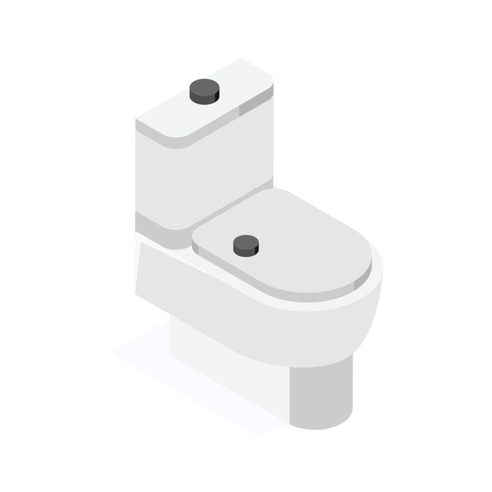 Modern toilet for bathroom hygiene and sanitation. vector
