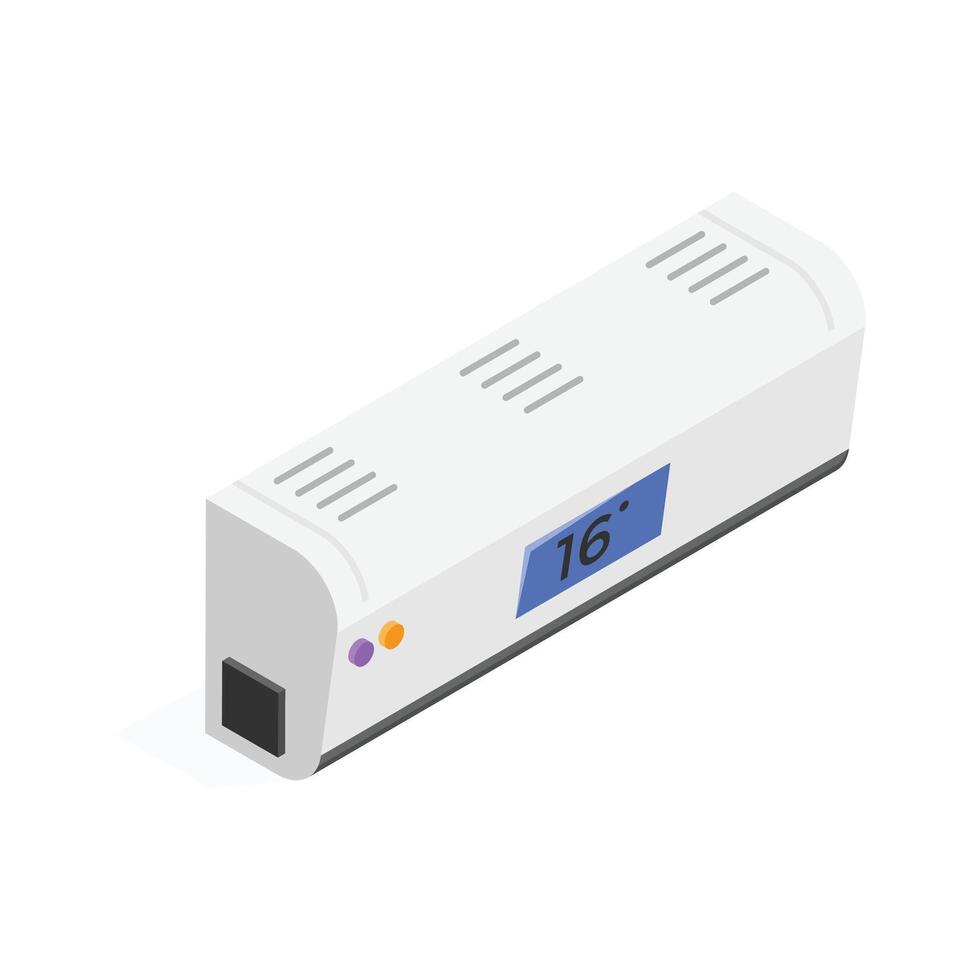 Take a look at this amazing icon of electric air conditioner, vector