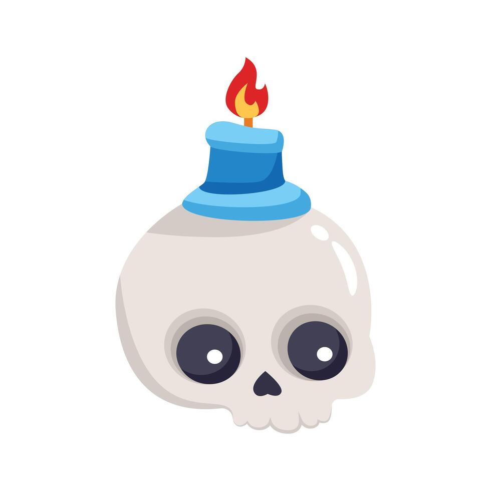Take a look at this skull candle 3d style icon vector