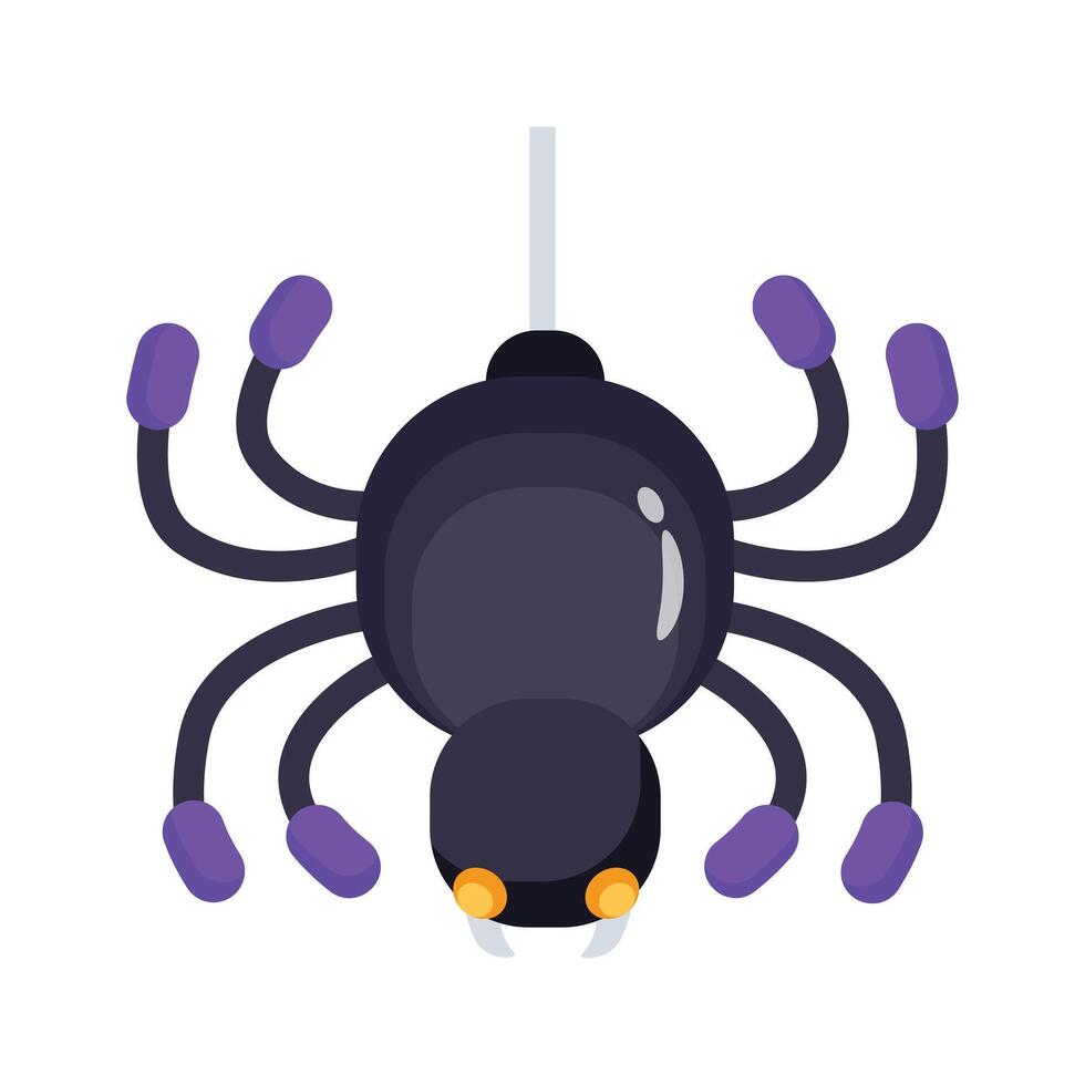 This 3d icon showing spooky halloween spider vector