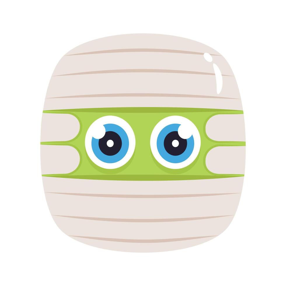 Well designed 3d style icon of mummy wrapped in bandage vector