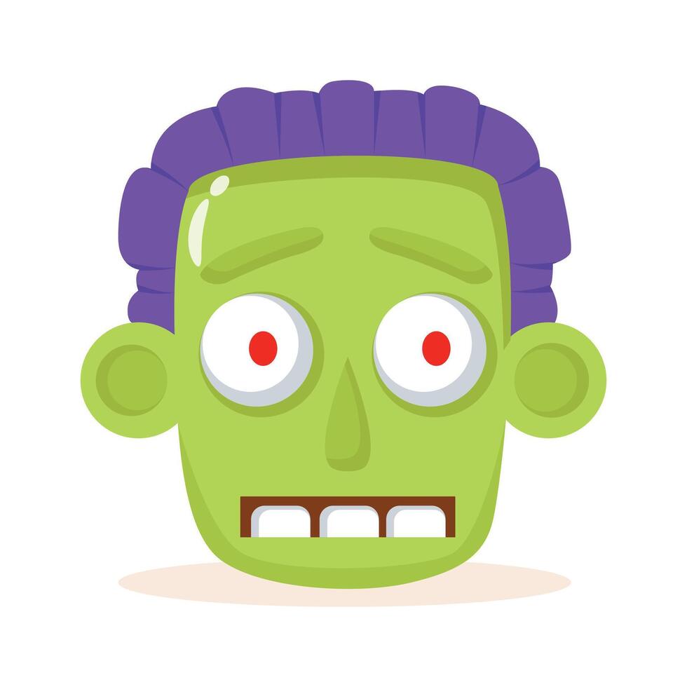 Easy to use 3d icon depicting halloween zombie head vector