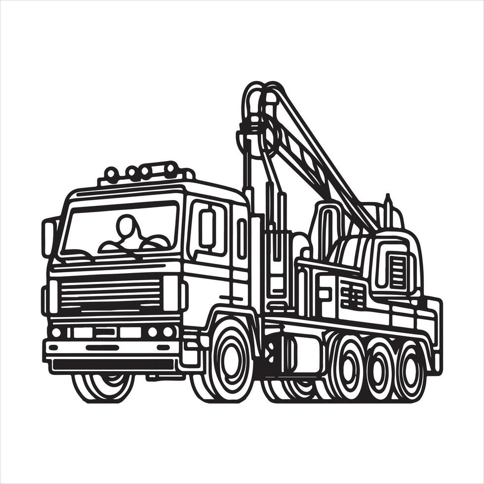 single one line vehicle black silhouette on white background vector