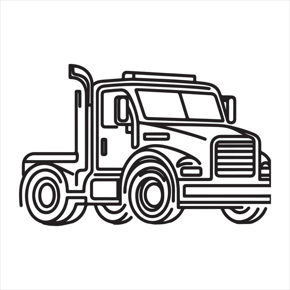 single one line black vehicle silhouette vector