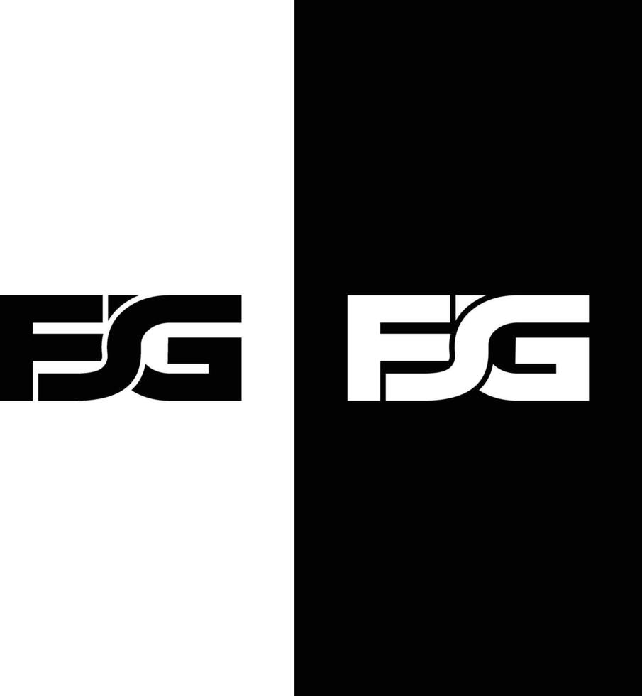 Initial letter FSG monogram logo design vector