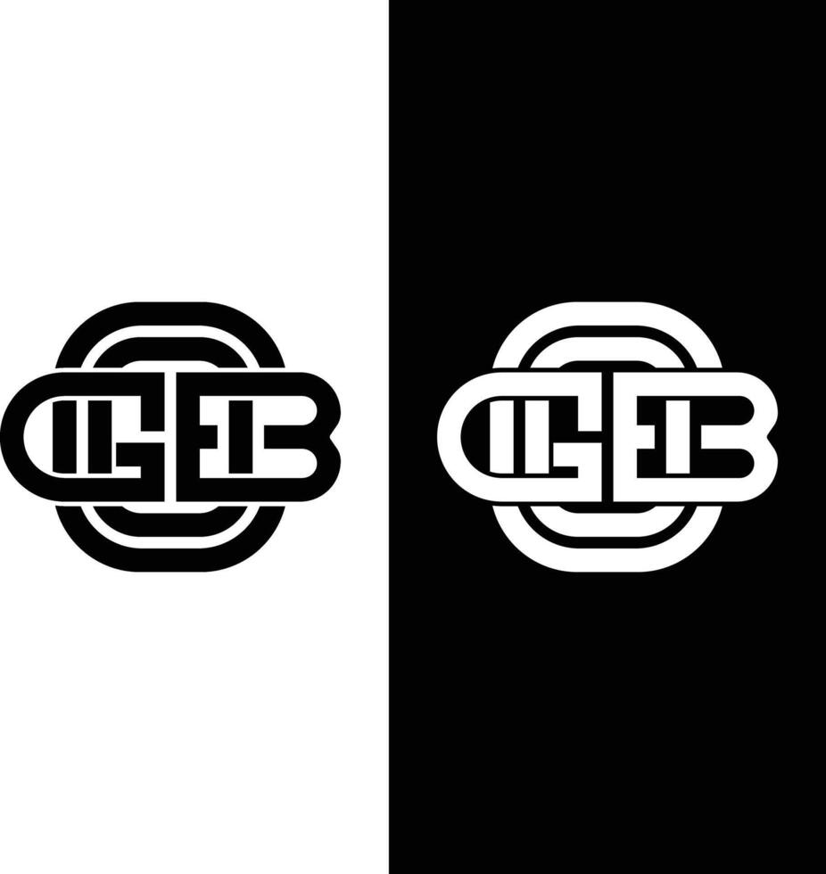 Initial letter GOCB monogram logo vector