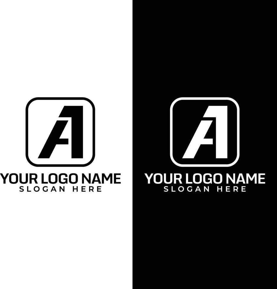 Initial letter A1, AI, monogram logo design vector