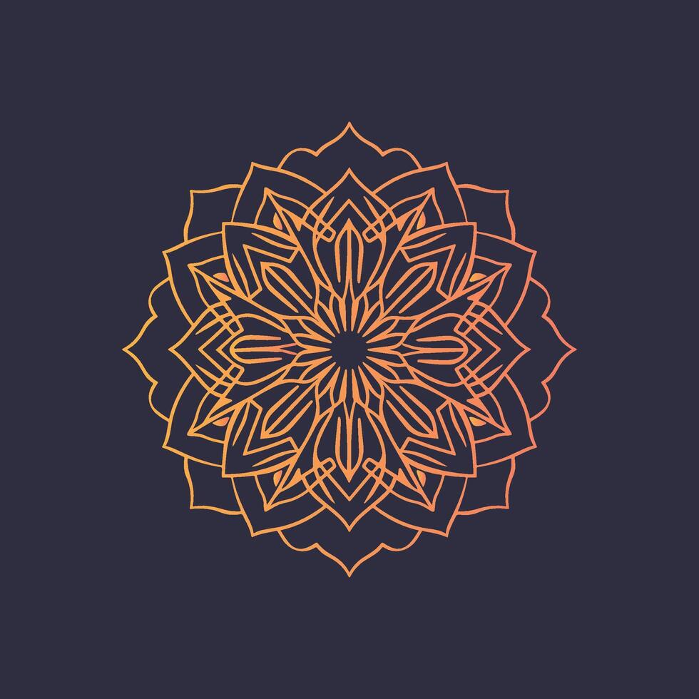 A mandala design on a dark background vector