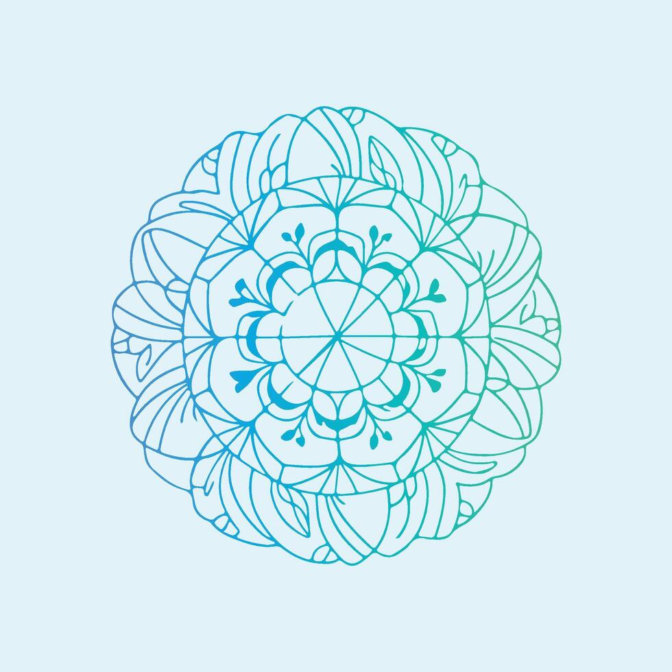 A blue and green circular design on a light blue background vector