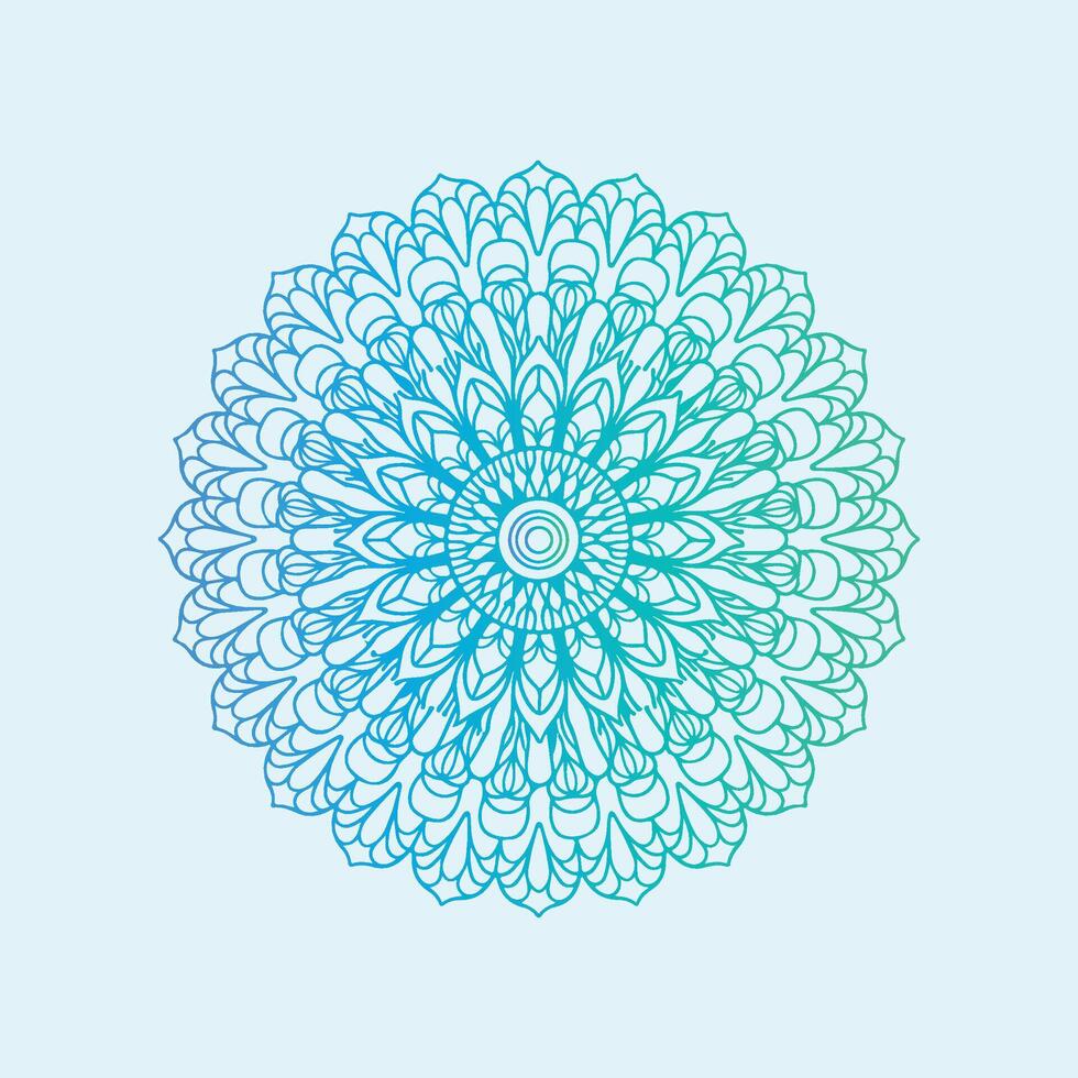 A blue and green circular design on a light blue background vector