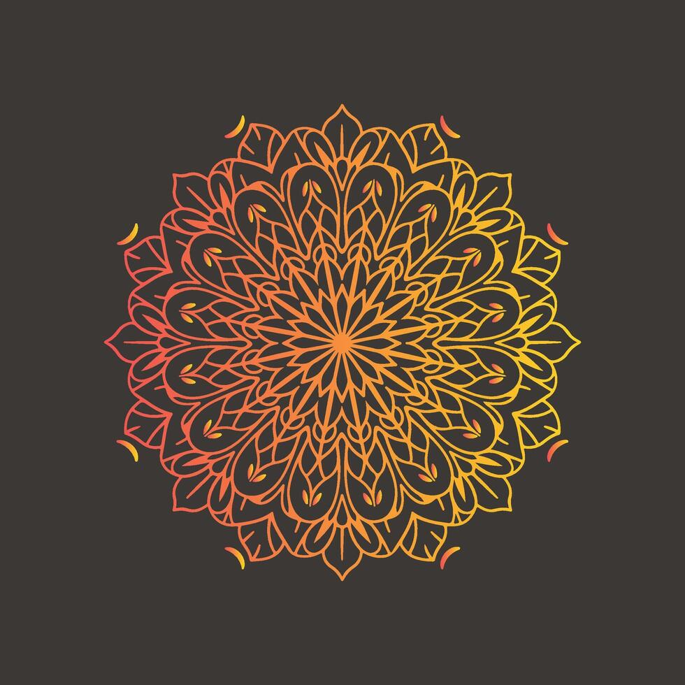 A colorful flower design on a black background vector
