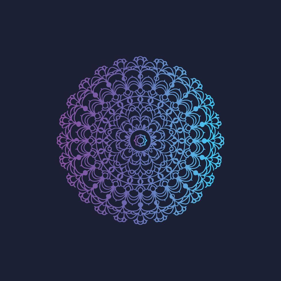 A circular design with blue and purple colors vector