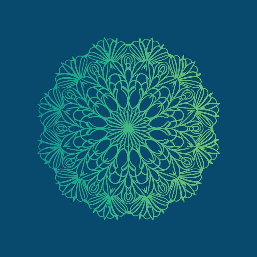 A circular design with green and blue colors vector