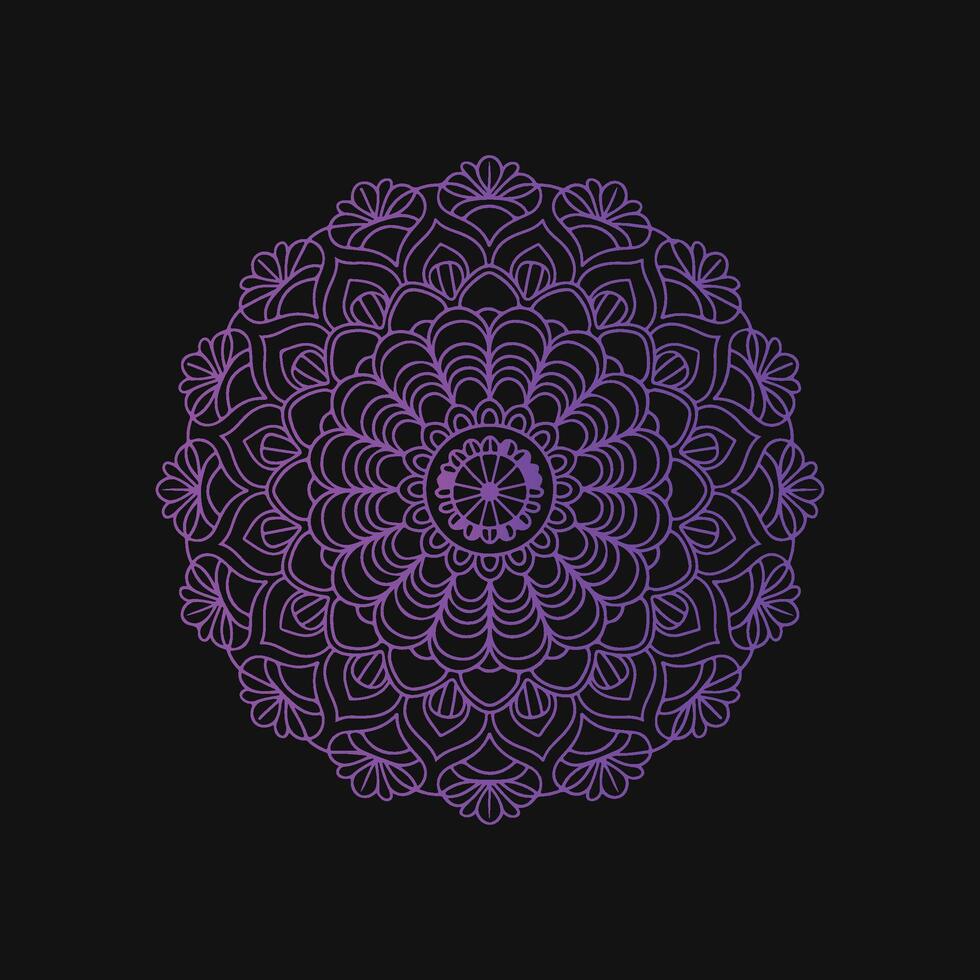 A purple flower on a black background vector