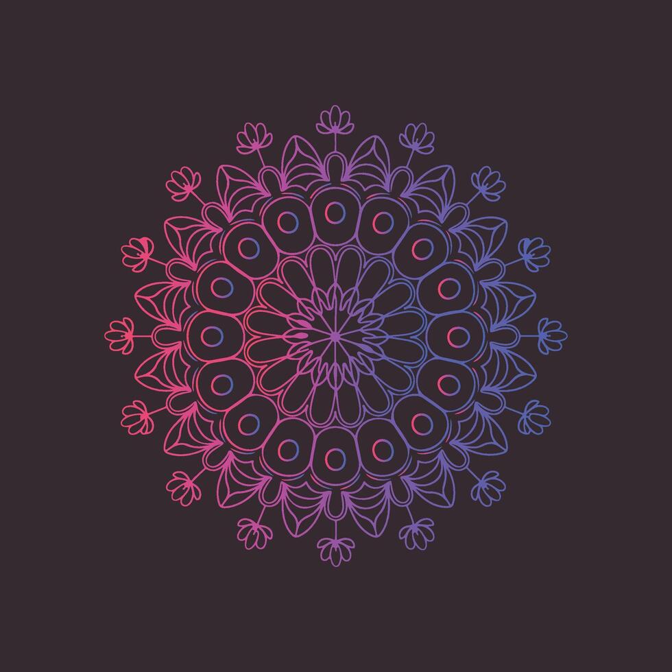 A circular design with purple and pink colors vector