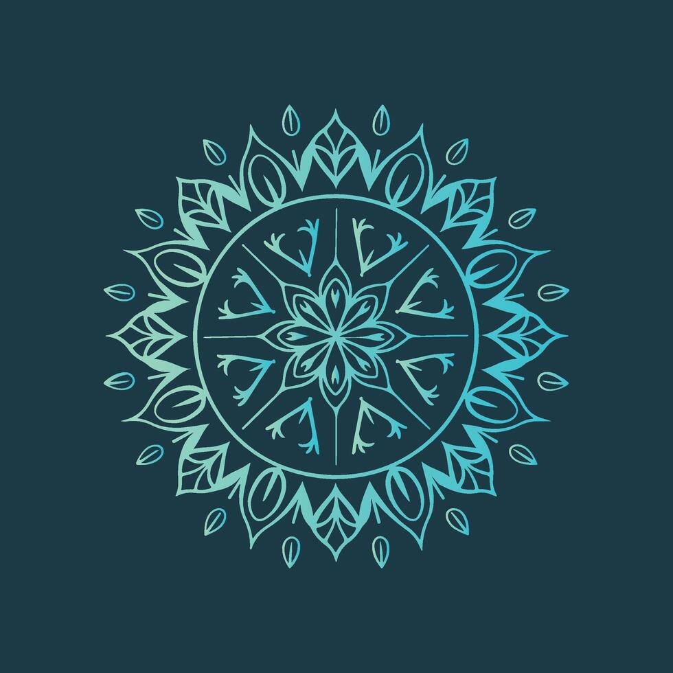 A blue and green circular design on a dark background vector