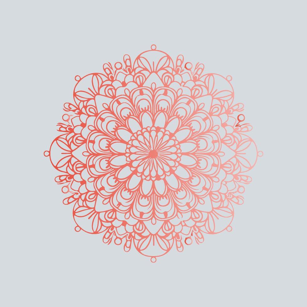 A red and pink flower design on a gray background vector
