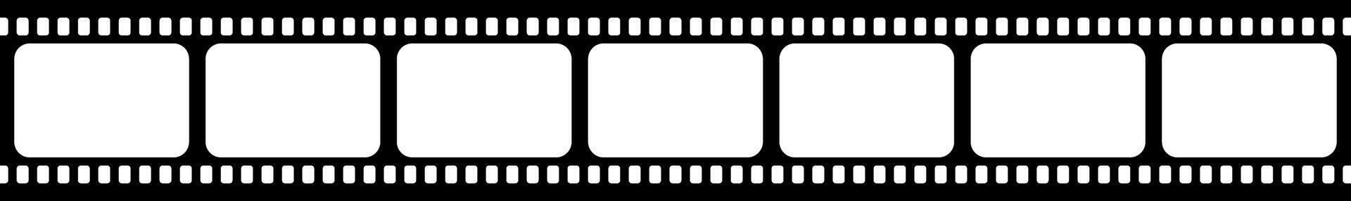 Old movie film strip for cinema and filmmaking concept isolated on a white vector