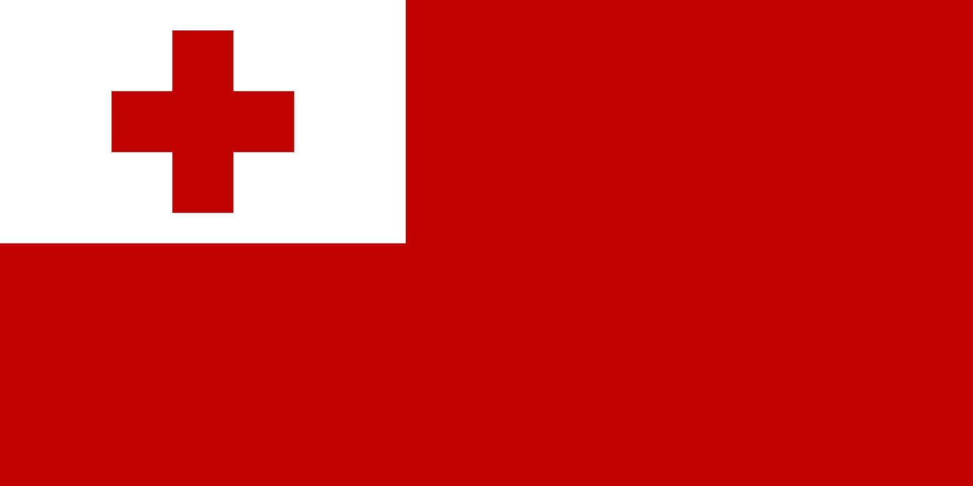 Flag of Tonga vector