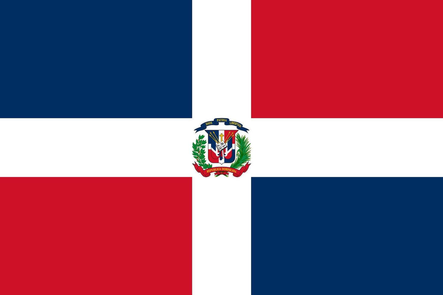 Flag of the Dominican Republic vector