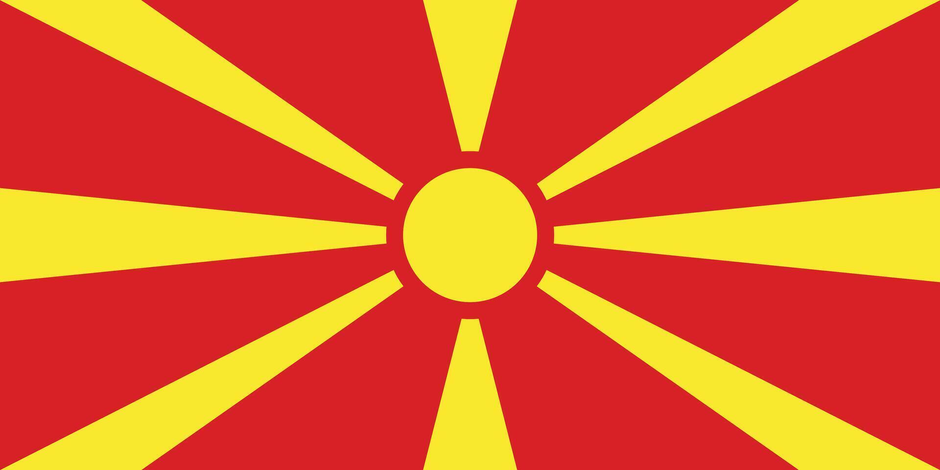 Flag of North Macedonia vector