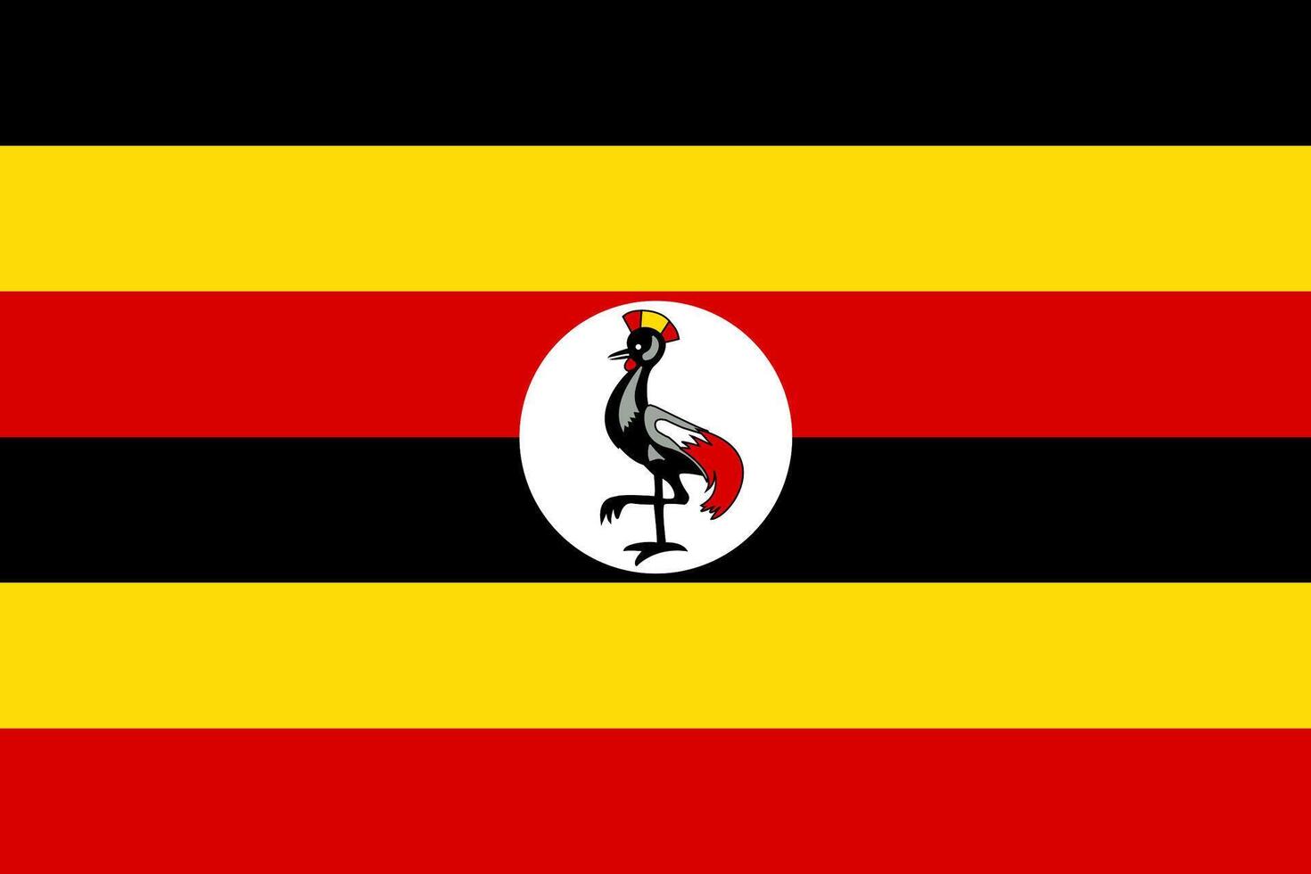Flag of Uganda vector