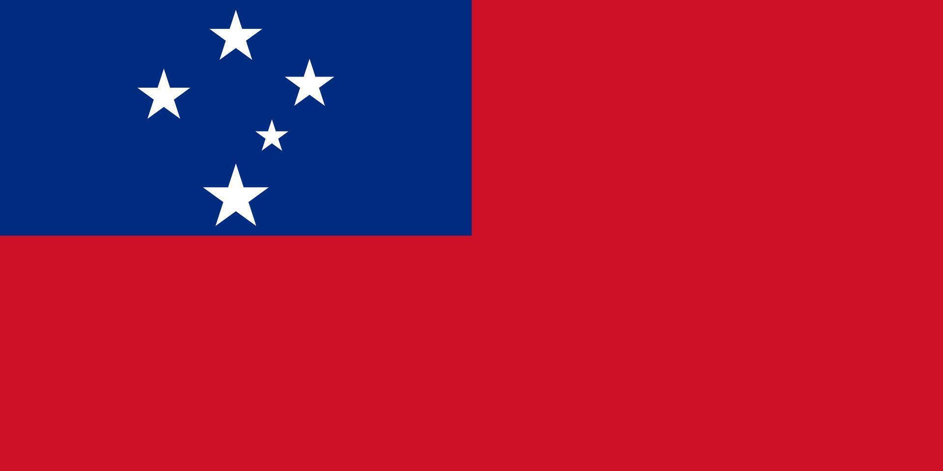 Flag of Samoa vector