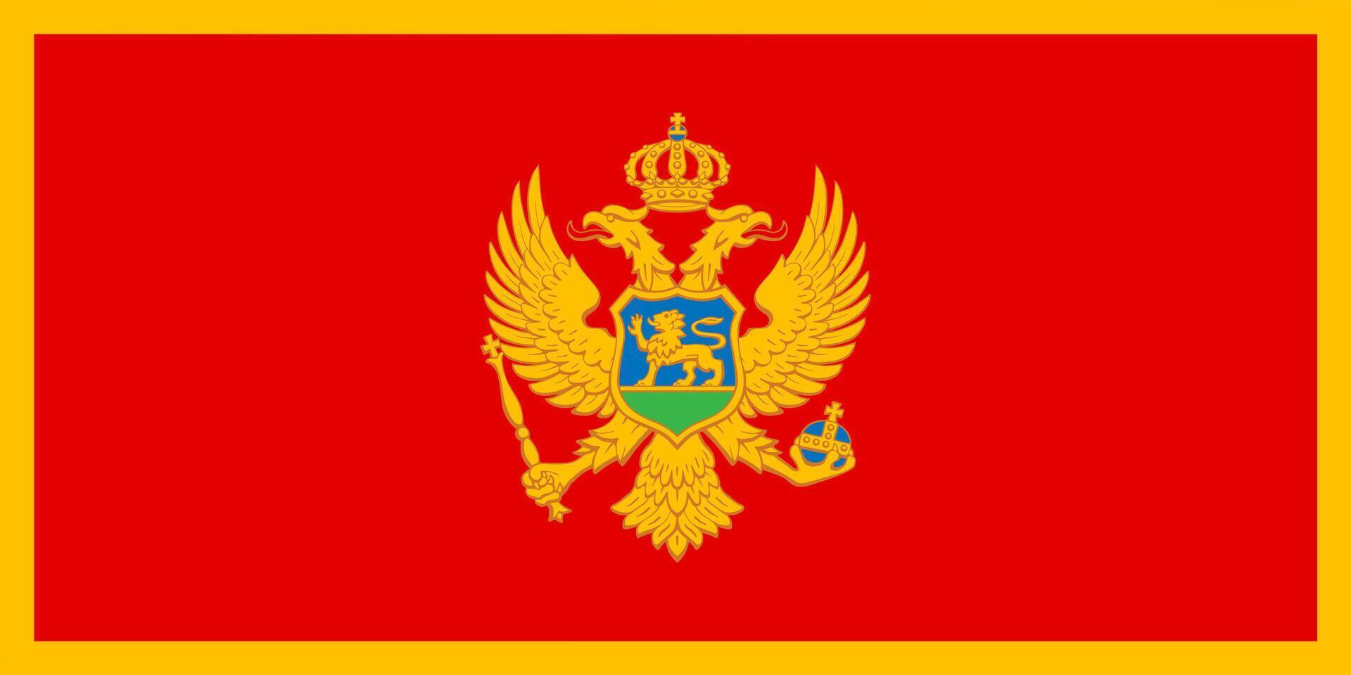 Flag of Montenegro vector