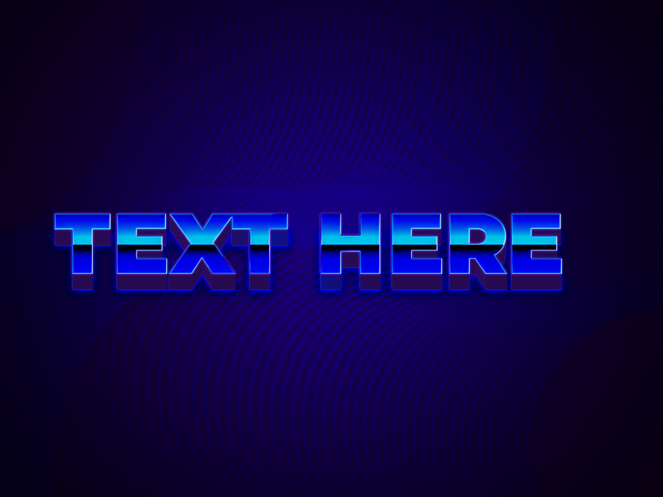 Gradient Futuristic Text Style psd