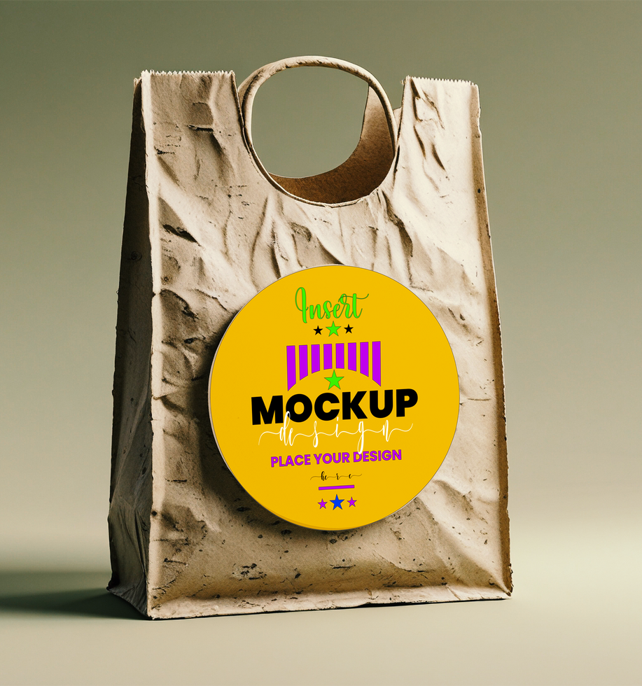 Premium shopping bags mock up design for professional packaging, suitable as a paper bag or packet package for business. psd