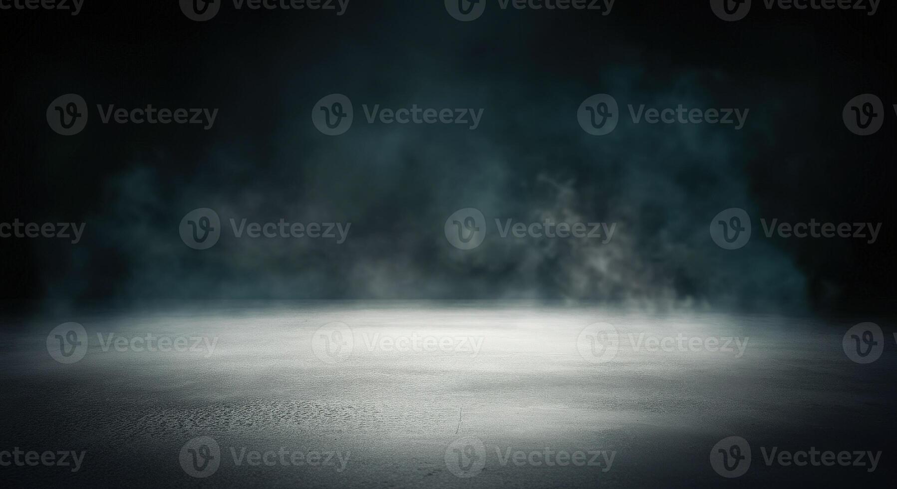 An empty room with smoke coming out of the floor photo