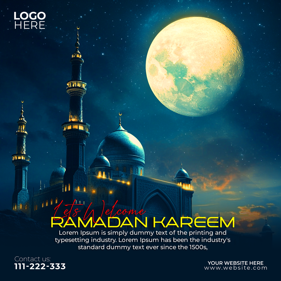 Embrace the Blessings of Ramadan Post or Banner Design psd
