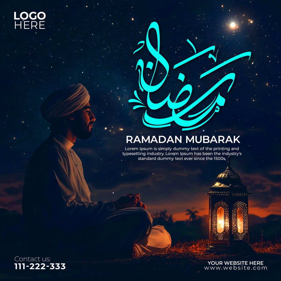 Ramadan, A Journey of Spiritual Growth Post or Banner Design psd