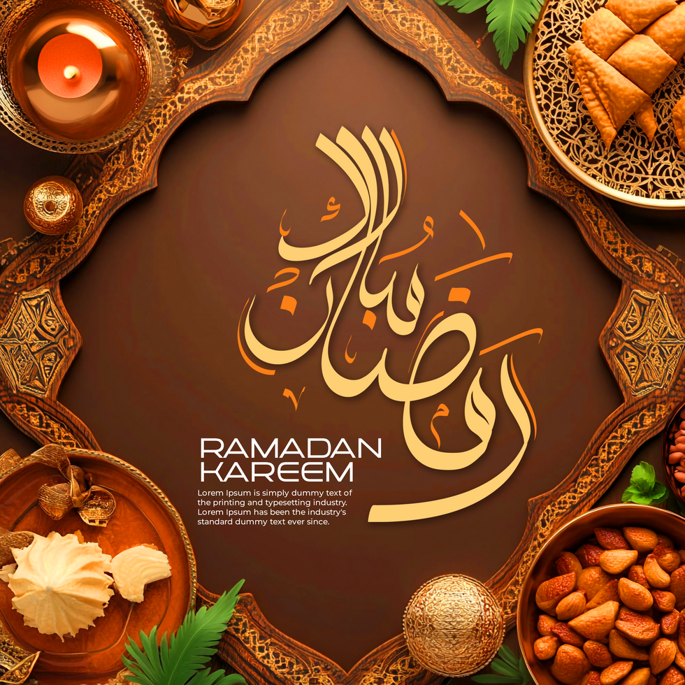 Lets Pray for Peace and Harmony This Ramadan Post or Banner Design psd