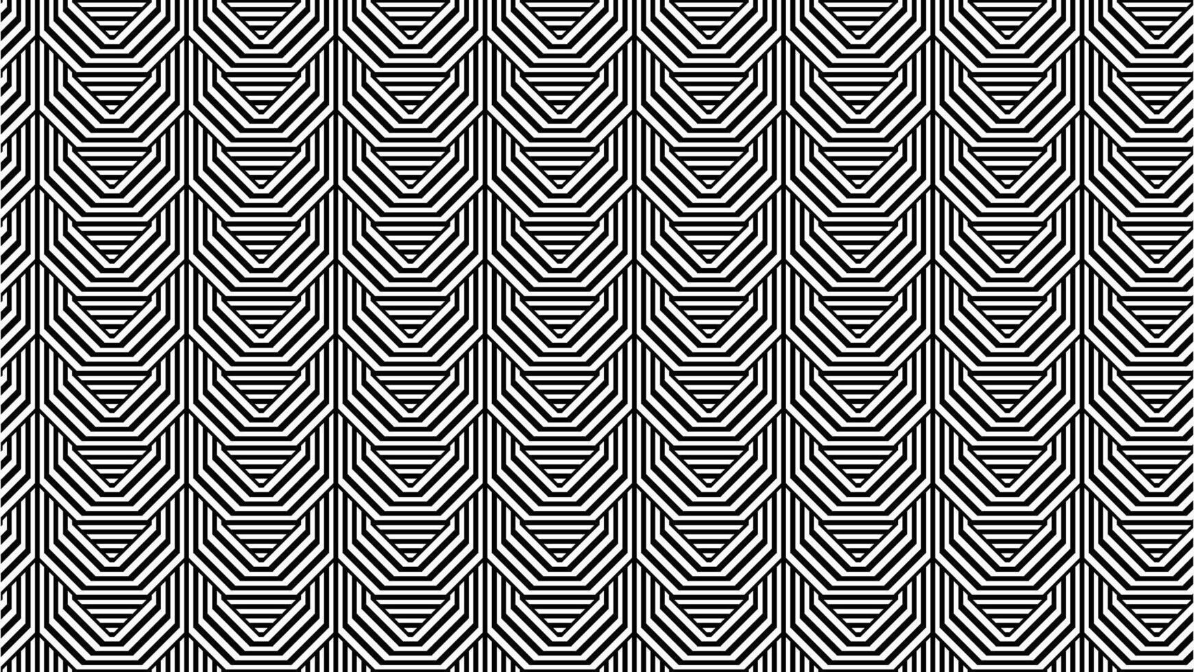 Abstract Black and White Chevron Optical Illusion Pattern vector