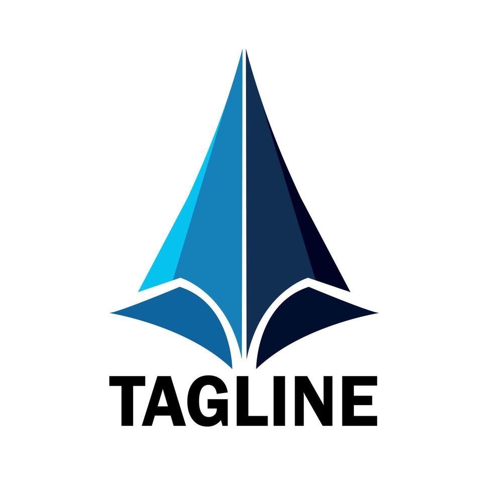 Abstract triangles logo art vector