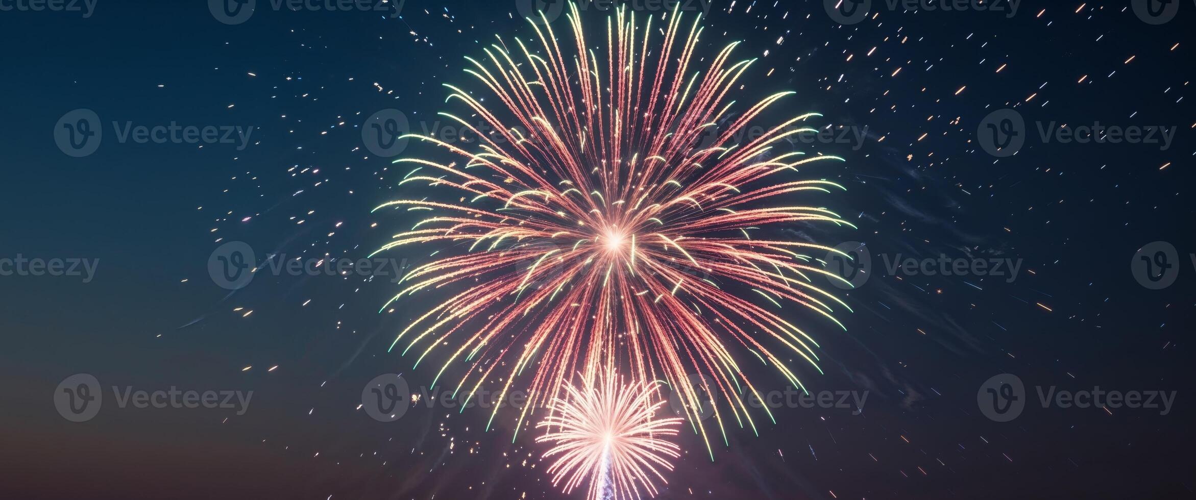 Stunning Solo Firework Display Illuminating the Night Sky Perfect for Celebrations and Festive Backgrounds photo