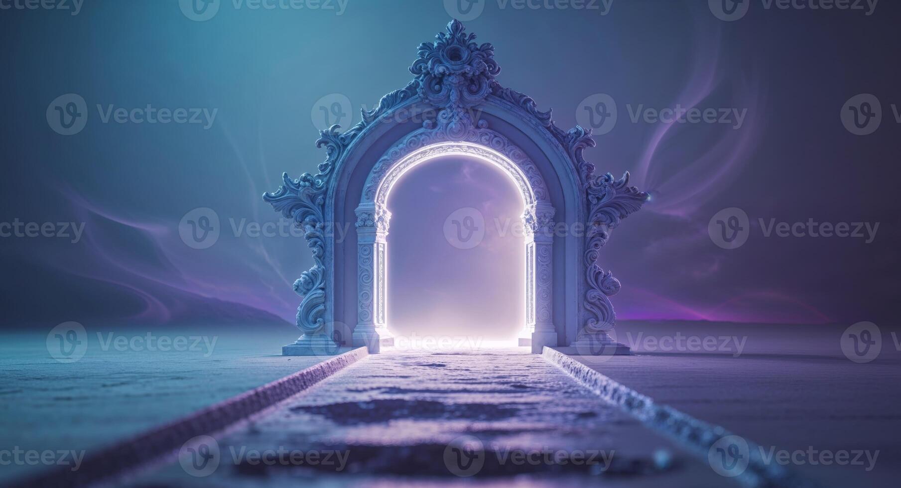 Illuminated Threshold Opening to a New Dimension photo