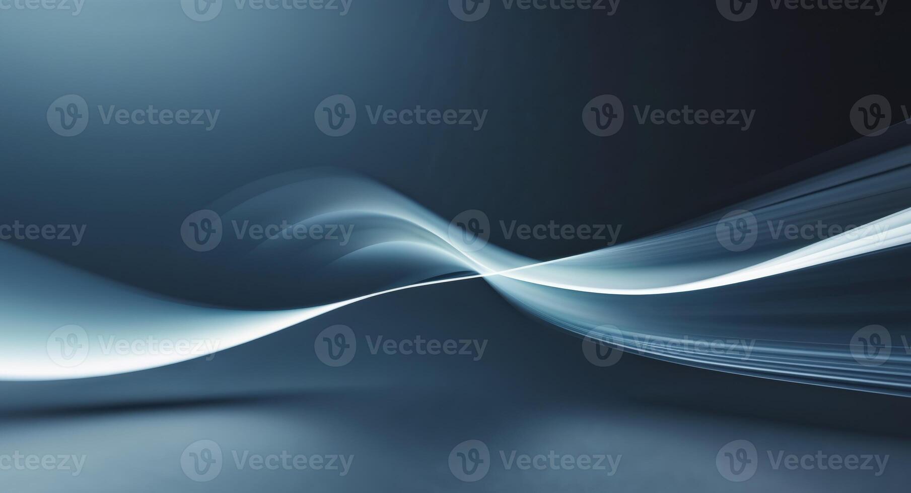 Abstract light waves on a dark background photo