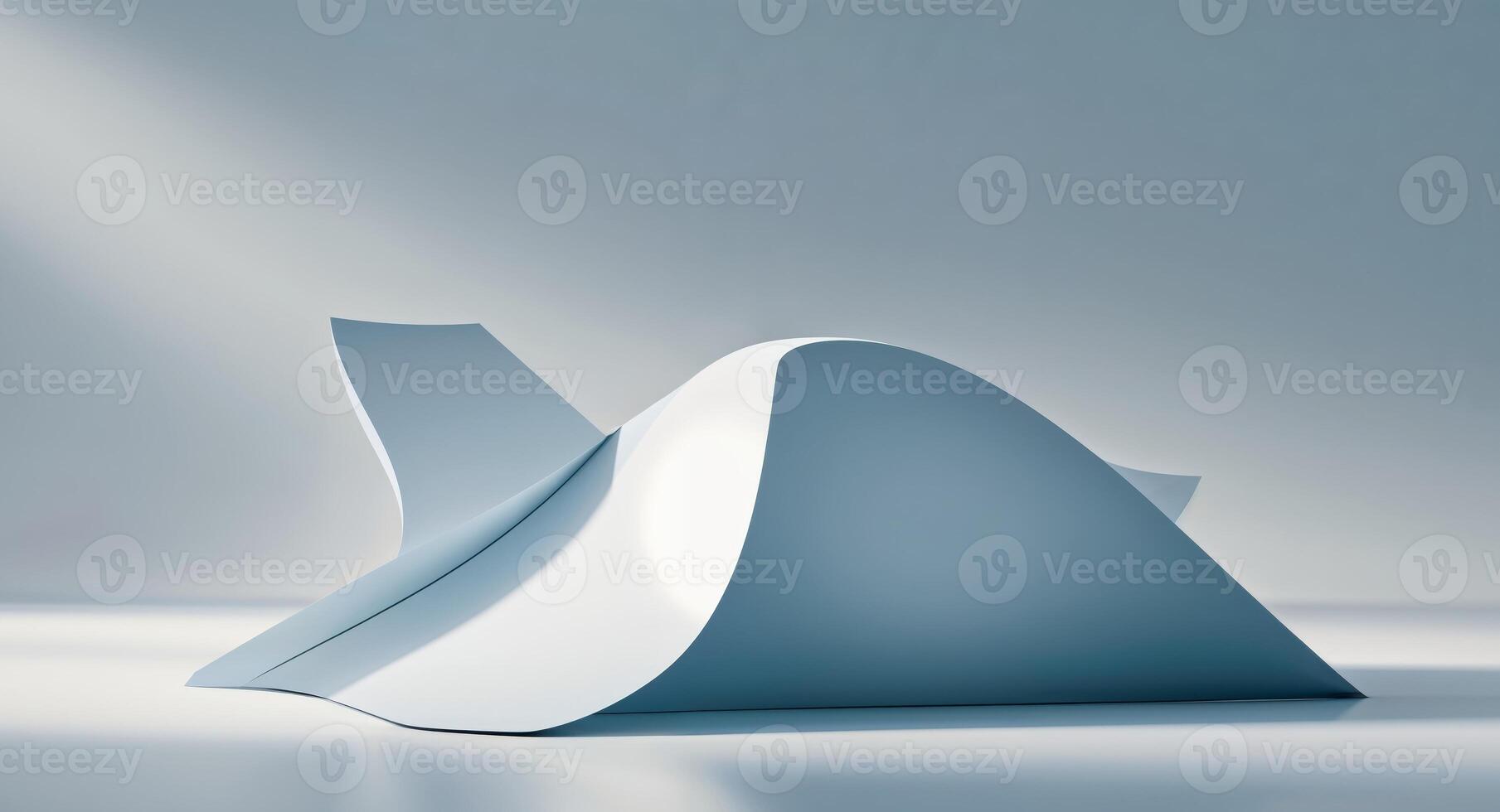 A white paper sculpture sitting on a table photo