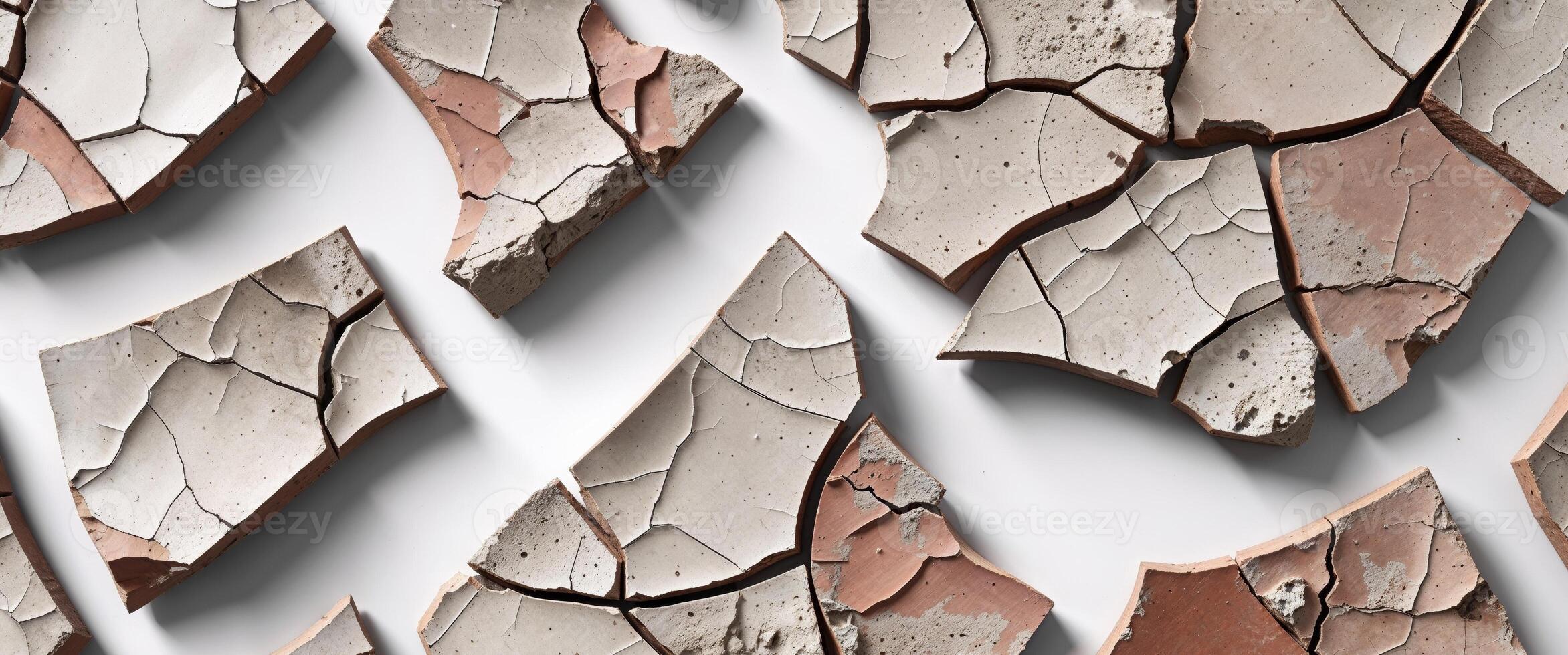 A close up of a cracked wall with different colors photo