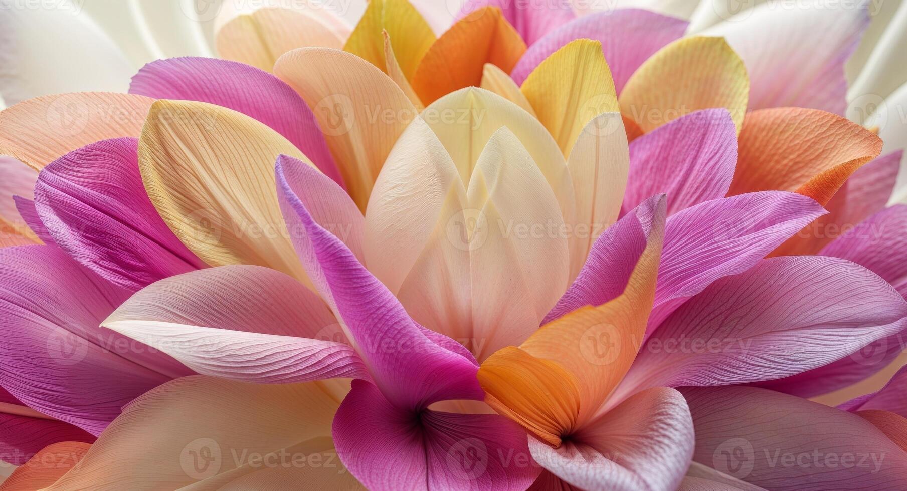 A close up of a flower with many petals photo