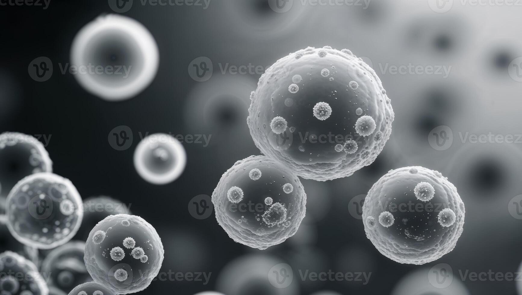 A group of white and black cells photo