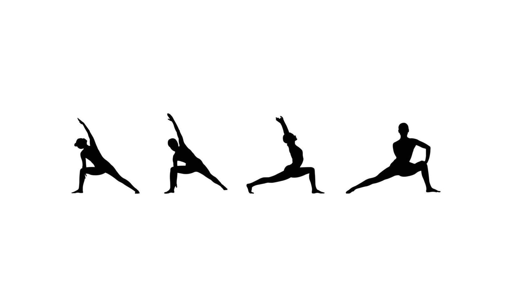 Girls Exercise Silhouette Strength vector