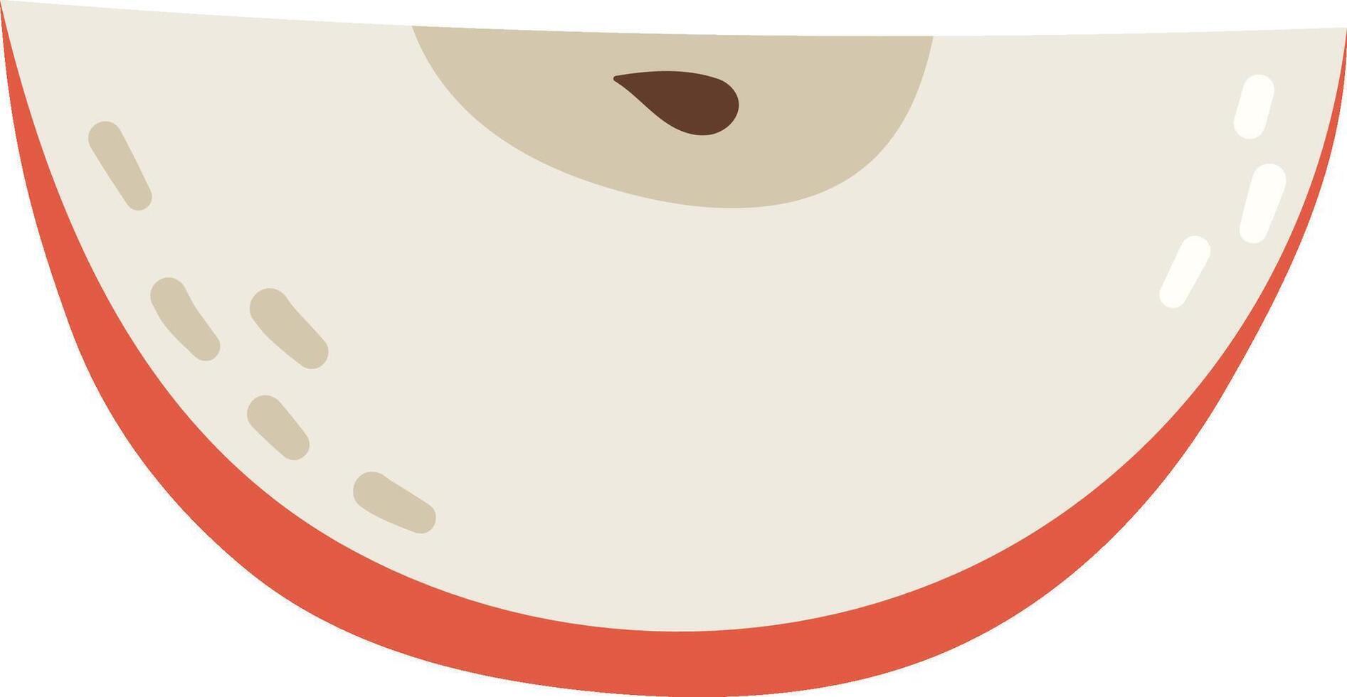 Apple isolated, healthy product, healthy life element, cartoon style, vector