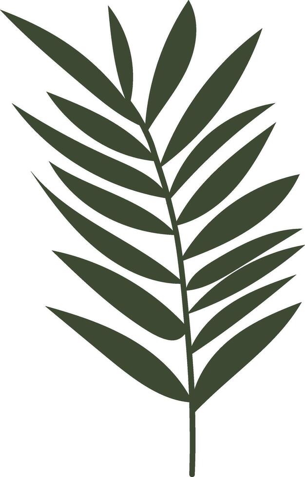 Leaf exotic, healthy product, healthy life element, cartoon style, vector