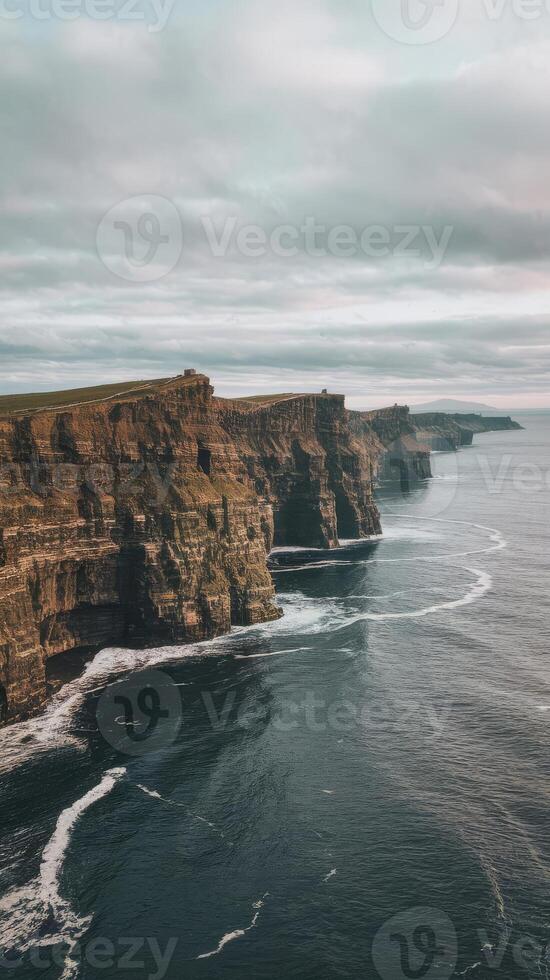 The cliffs of the coast of ireland photo