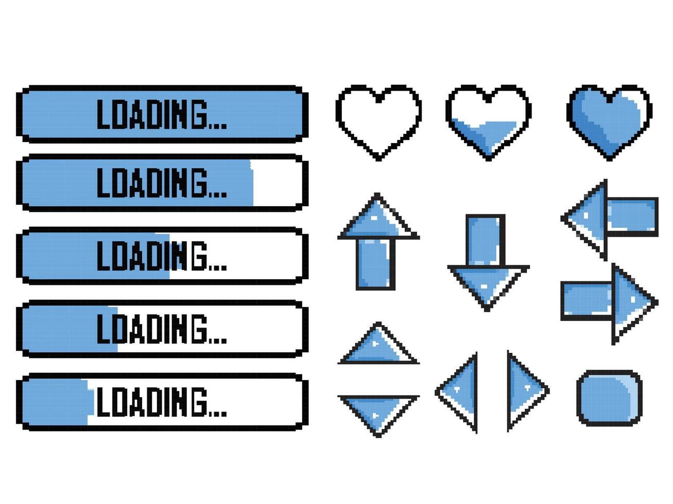loading icon pixel art vector