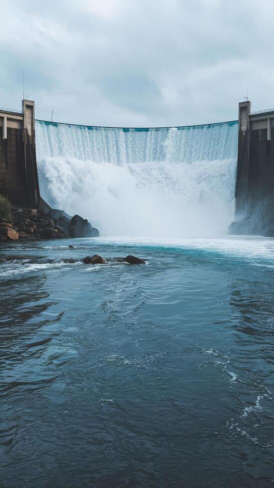 Dam water release photo