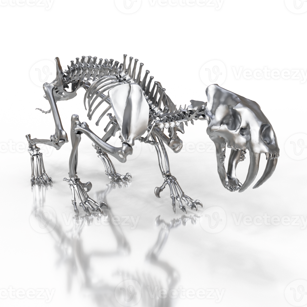 Ancient Beast Skeleton in 3D png